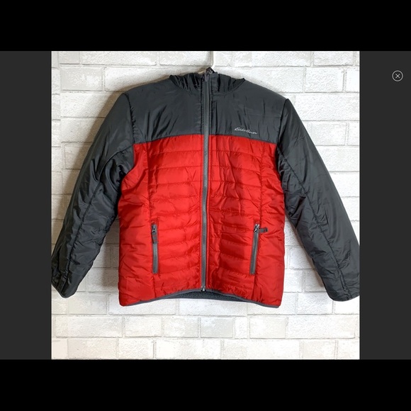Eddie Bauer down jacket in red and blue size Large - Picture 2 of 12